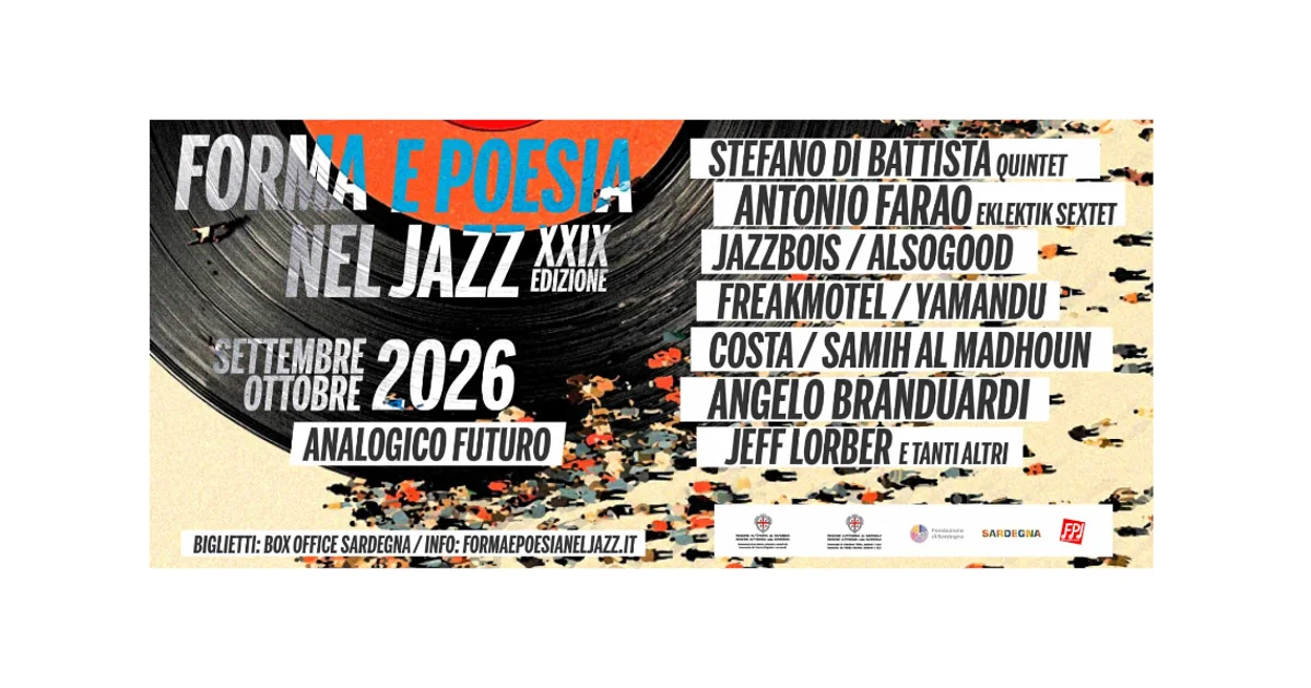 Locandina della ventinovesima edizione di Forma e Poesia nel Jazz